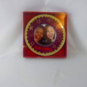 The Girls Gold Glitter/Purple Round Picture Frame